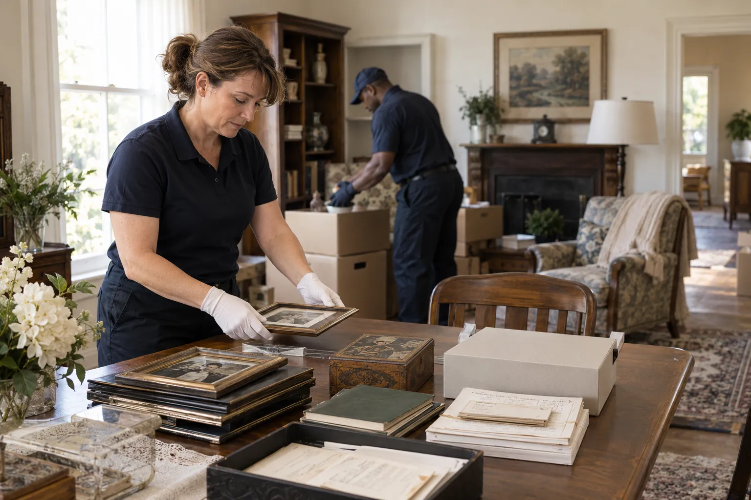 Preparation for a room-by-room estate sorting checklist